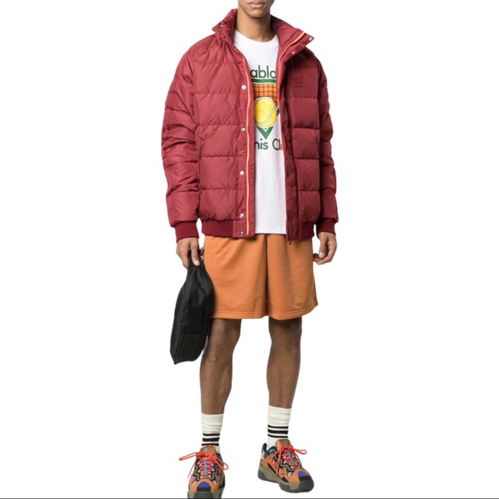 adidas Originals Jonah Hill Puffer Jacket Maroon - Picture 2 of 8